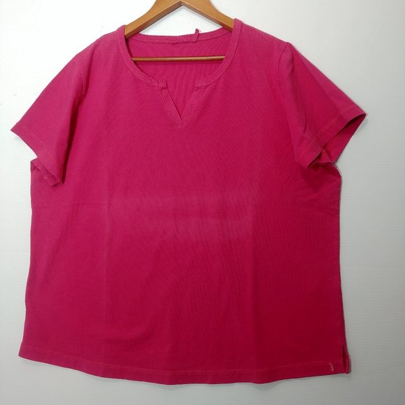 Woolrich Womens Split Neck Short Sleeve Tee Shirt - Size 2XL - Pre-owned - YBZ8B - Picture 1 of 6